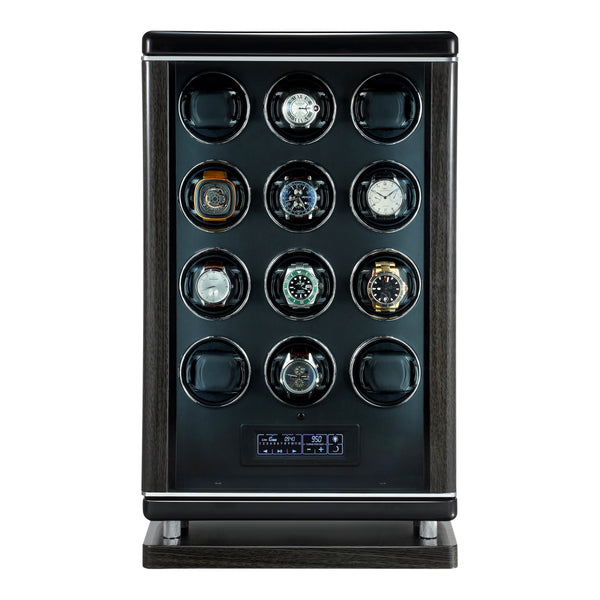 Tempus 8 Watch Box in Black Piano Finish with Bio Metric Lock - Tempus Luxury  Watch Winders