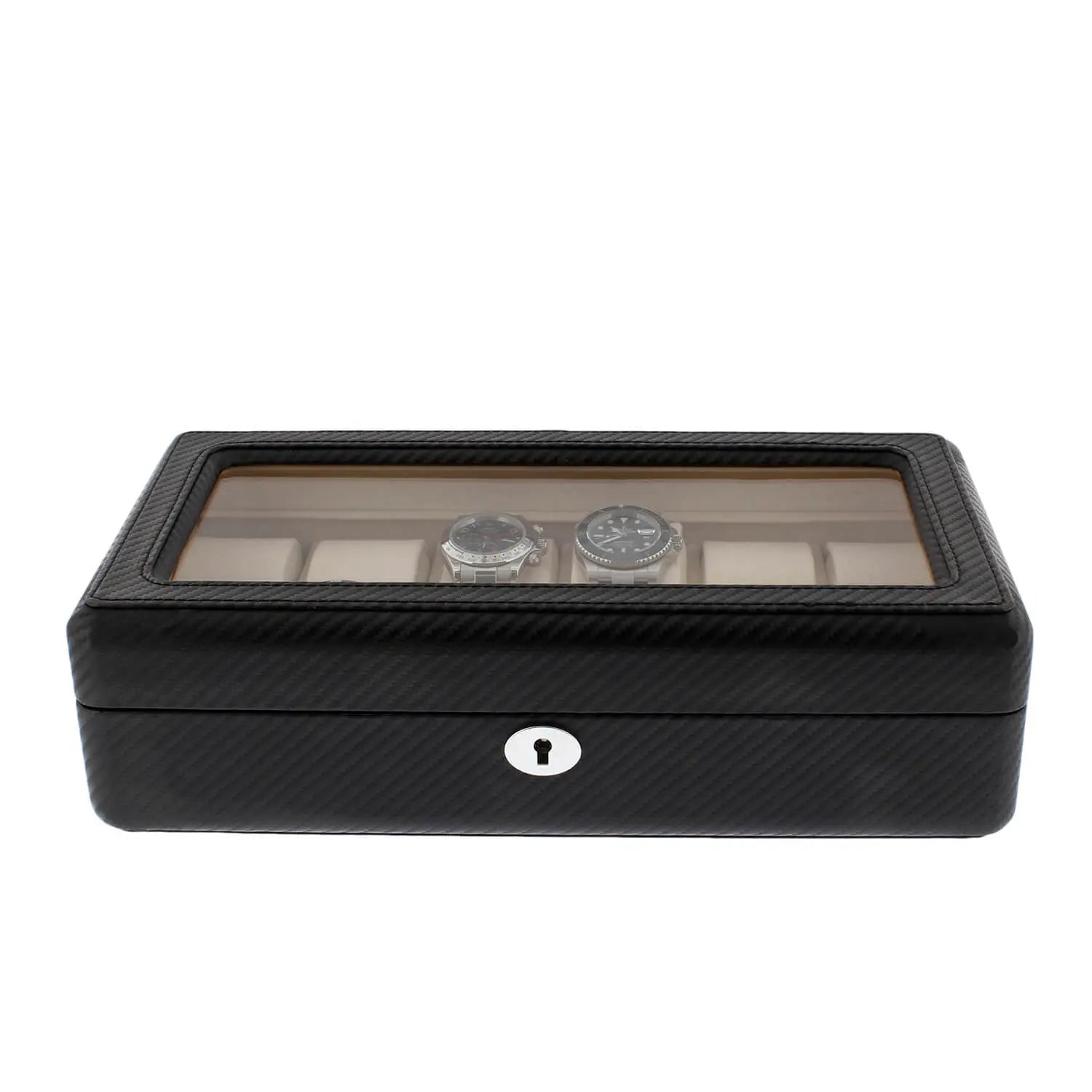 12 Watch Box in Carbon Fibre Printed Leather Premium Quality