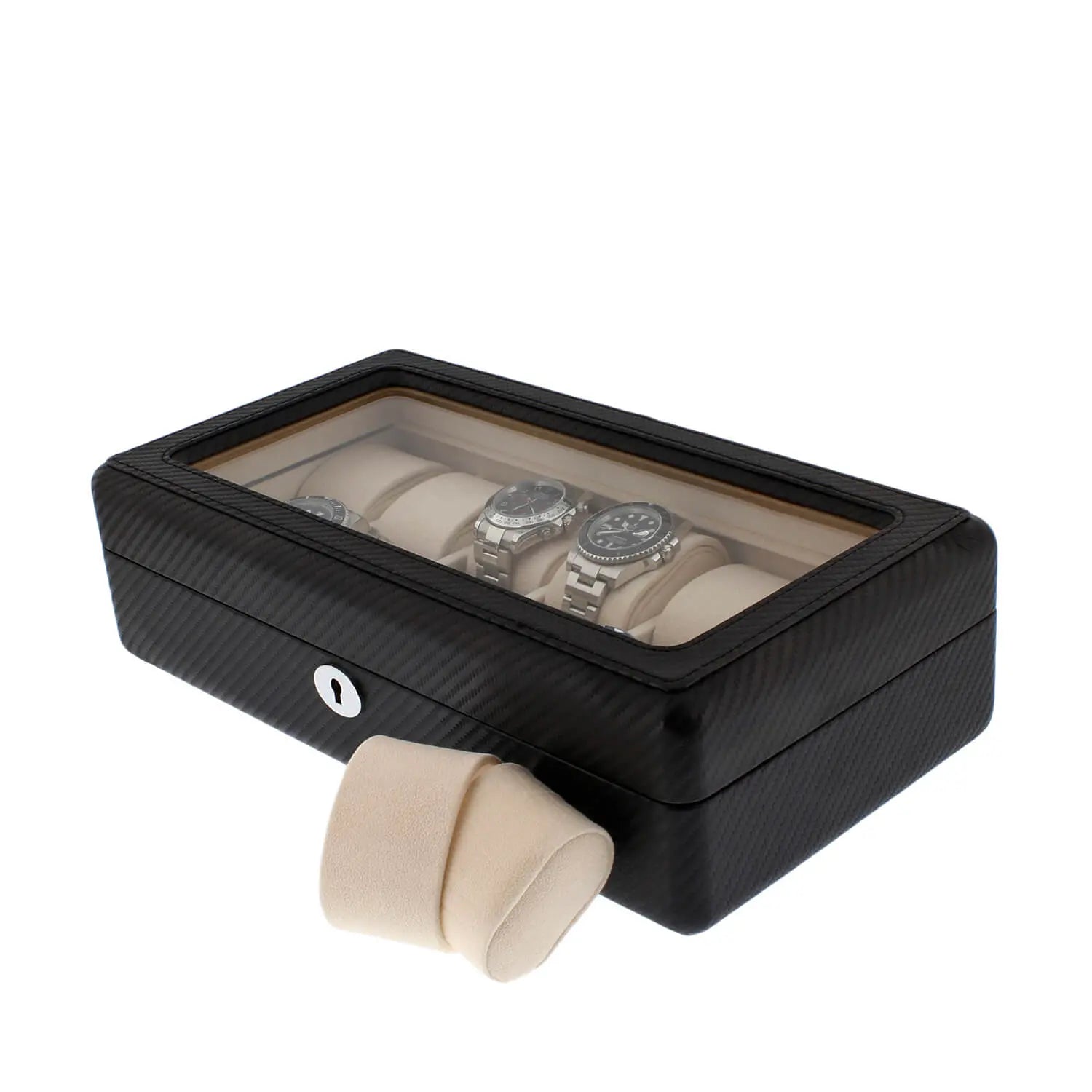 12 Watch Box in Carbon Fibre Printed Leather Premium Quality