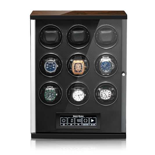 9 Watch Winder for Automatic Watches with Touch Screen Technology