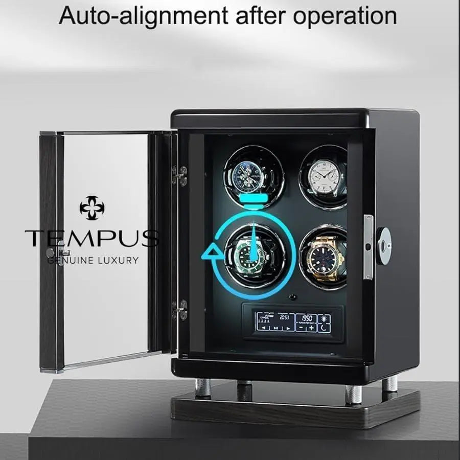 4 Watch Winder for Automatic Watches with BioMetric Technology by Tempus