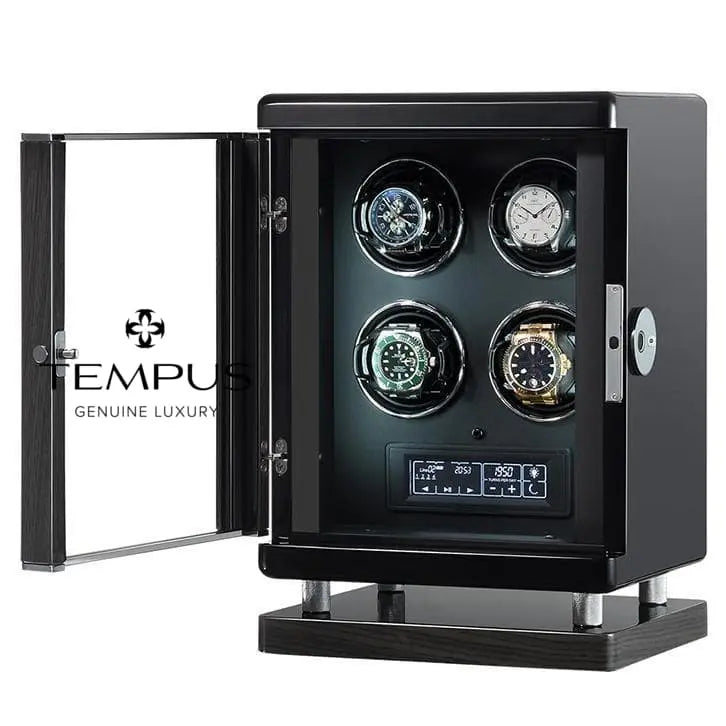 4 Watch Winder for Automatic Watches with BioMetric Technology by Tempus