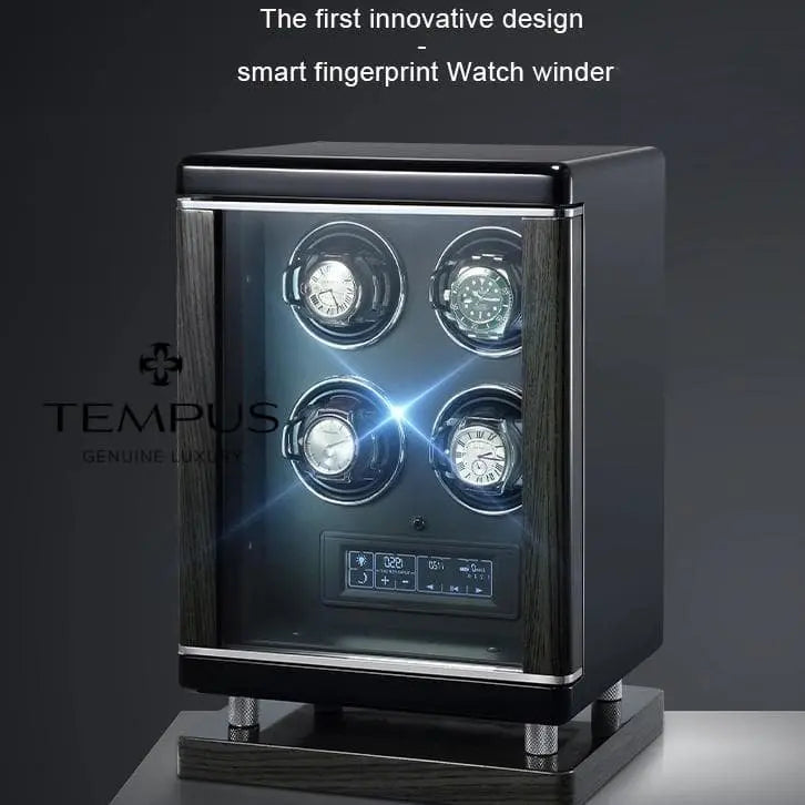 4 Watch Winder for Automatic Watches with BioMetric Technology by Tempus